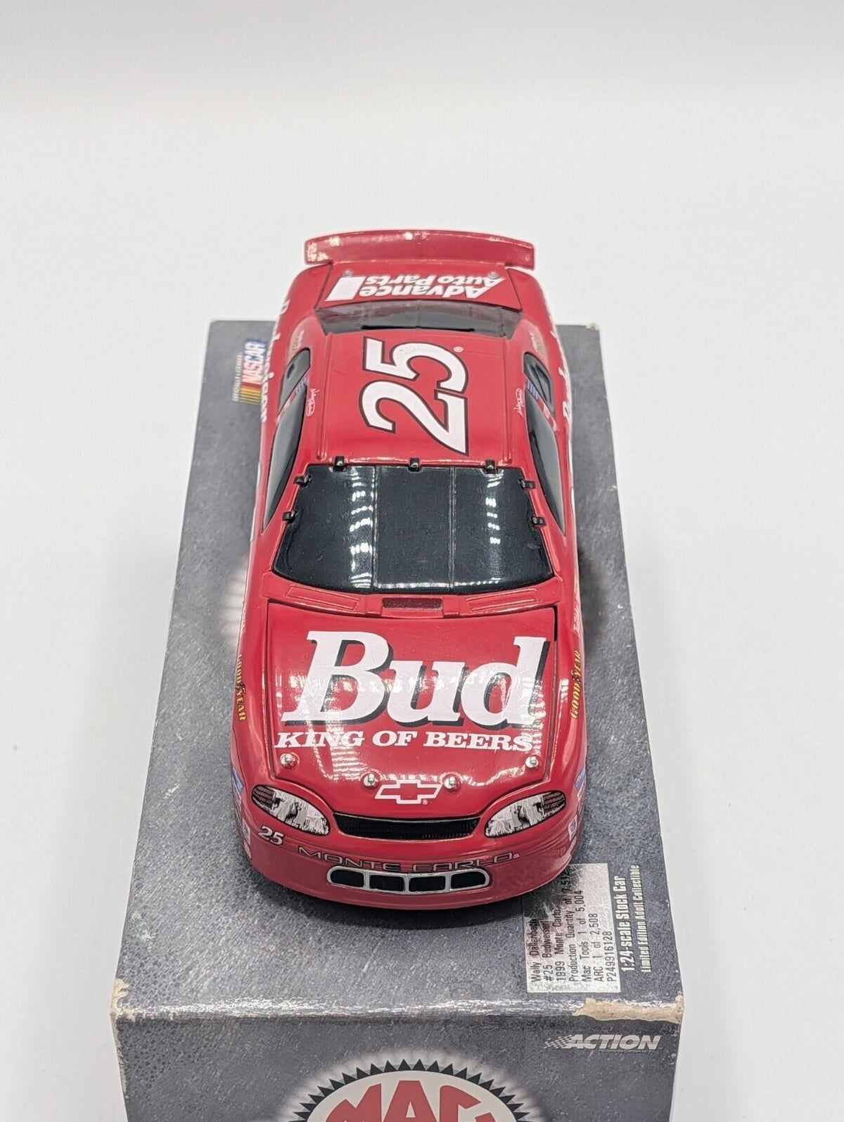 Action Wally Dallenbach #25 Budweiser 1999 Monte Carlo 1/24 Mac Tools Bank