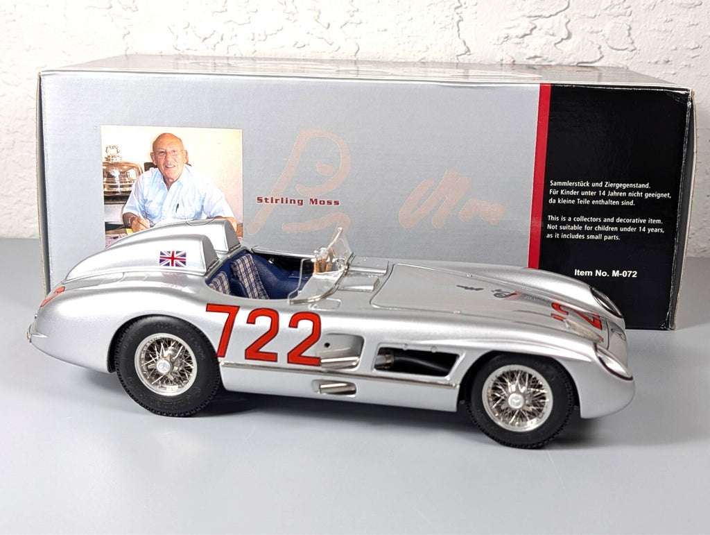 CMC 1:18 Mercedes-Benz 300 SLR 722 Signed Stirling Moss Mille Miglia  M-072 COA