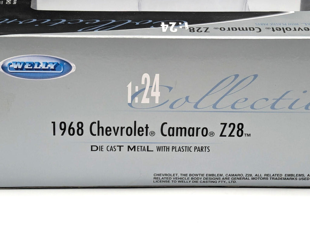 Welly 1968 Chevrolet Camaro Z28 Blue White Stripes 1:24 Diecast Model Car