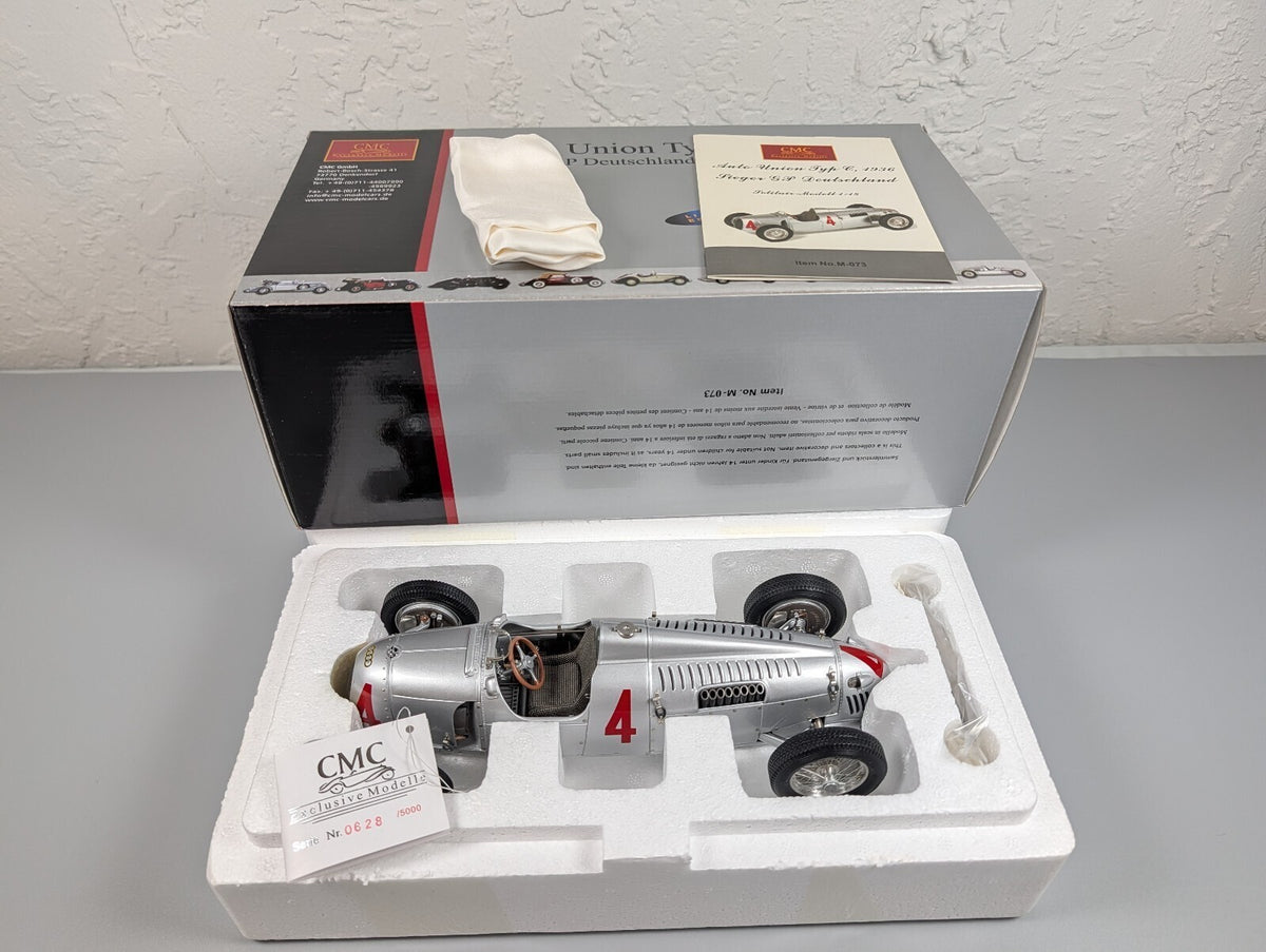 CMC M-073 Auto Union Type C 1936 Sieger GP Deutschland Rosemeyer #4 1:18 Mint LE