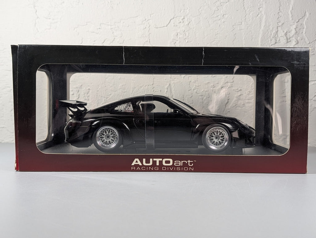 AutoArt 1:18 Porsche 911 996 GT3 RSR Plain Body Version Black Diecast Car