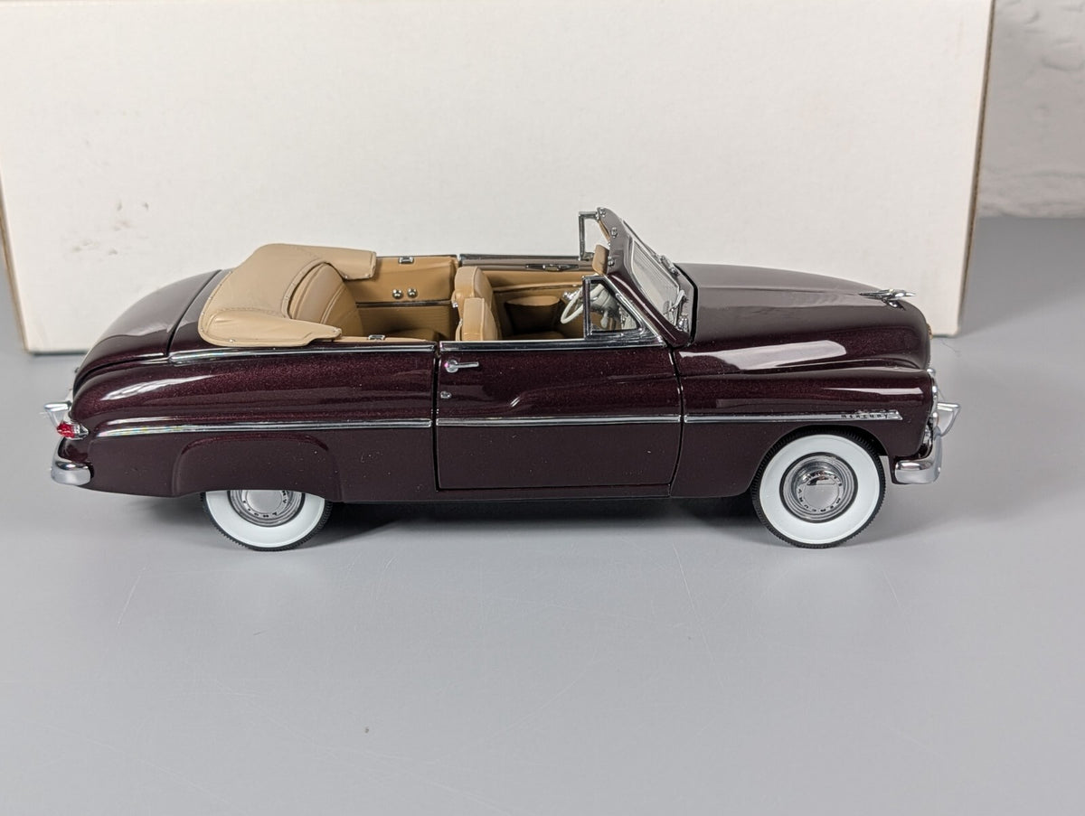 Danbury Mint 1949 Mercury Convertible 1:24 Diecast Maroon Limited Edition w/Box