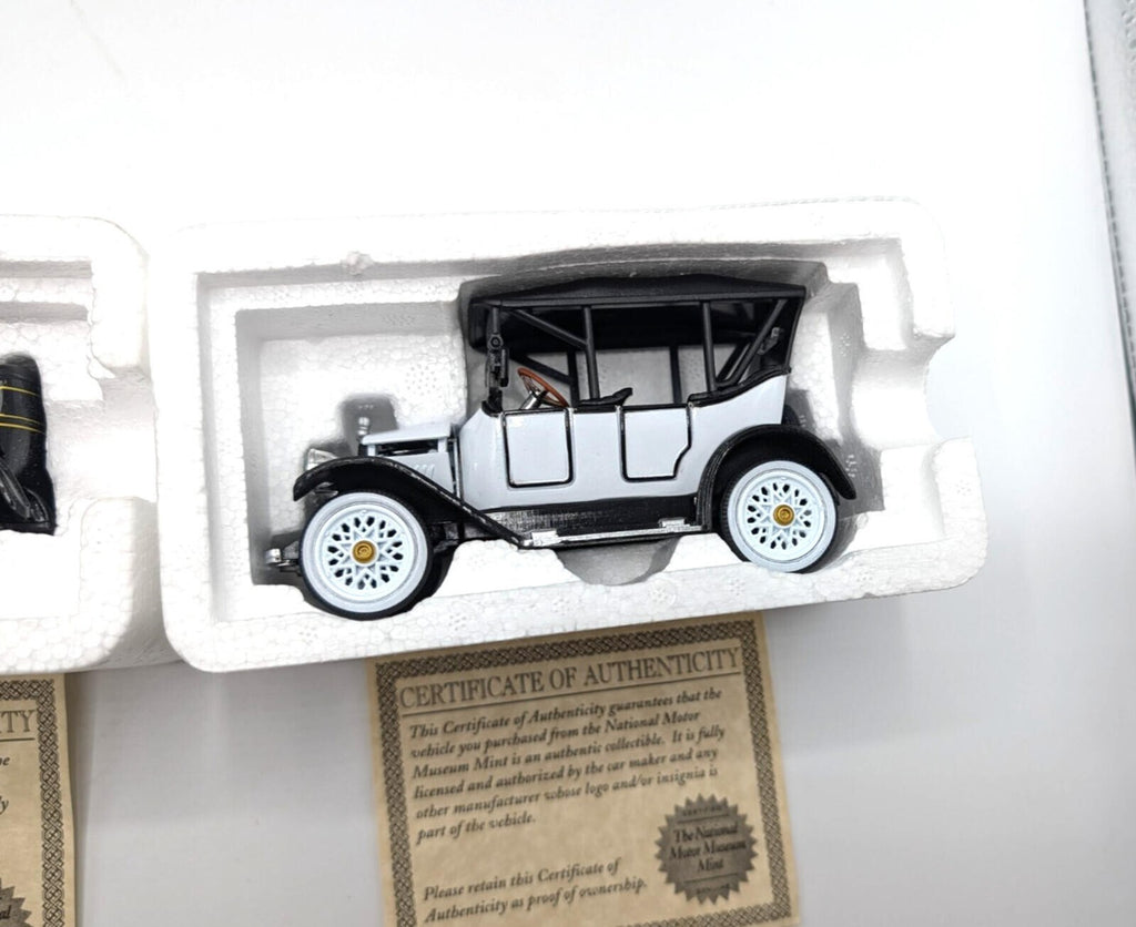 Lot of 3 National Motor Museum Mint Diecast Cars 1:32 Scale w/ COA Certificates