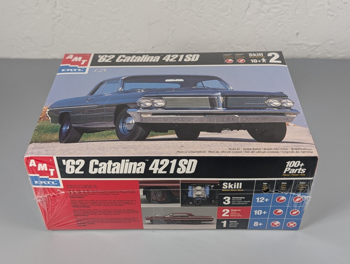 AMT ERTL 1962 Pontiac Catalina 421SD 1:25 Model Kit Sealed Unbuilt Vintage