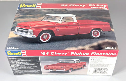 Revell 1964 Chevy Pickup Fleetside 1:25 Model Kit #7613 1996 New Open Box