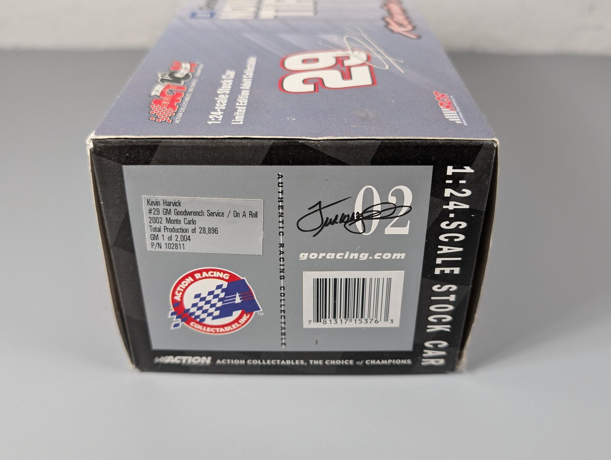 Kevin Harvick #29 GM Goodwrench On A Roll 2002 Monte Carlo 1:24 Open Box 1/2004
