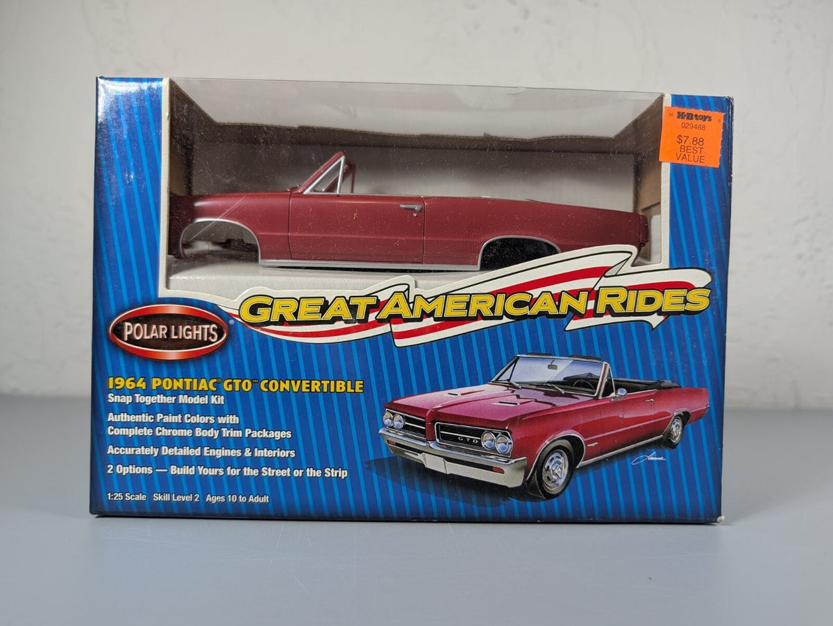 Polar Lights 1964 Pontiac GTO Convertible 1:25 Snap Model Kit SEALED KB Toys