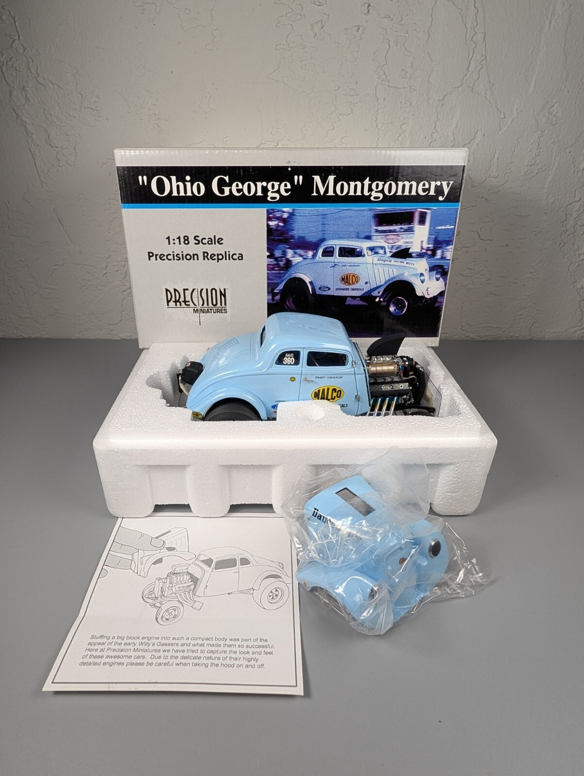 “Ohio George” Montgomery ‘33 Willys Gasser drag race 1:18 1933 Precision Malco