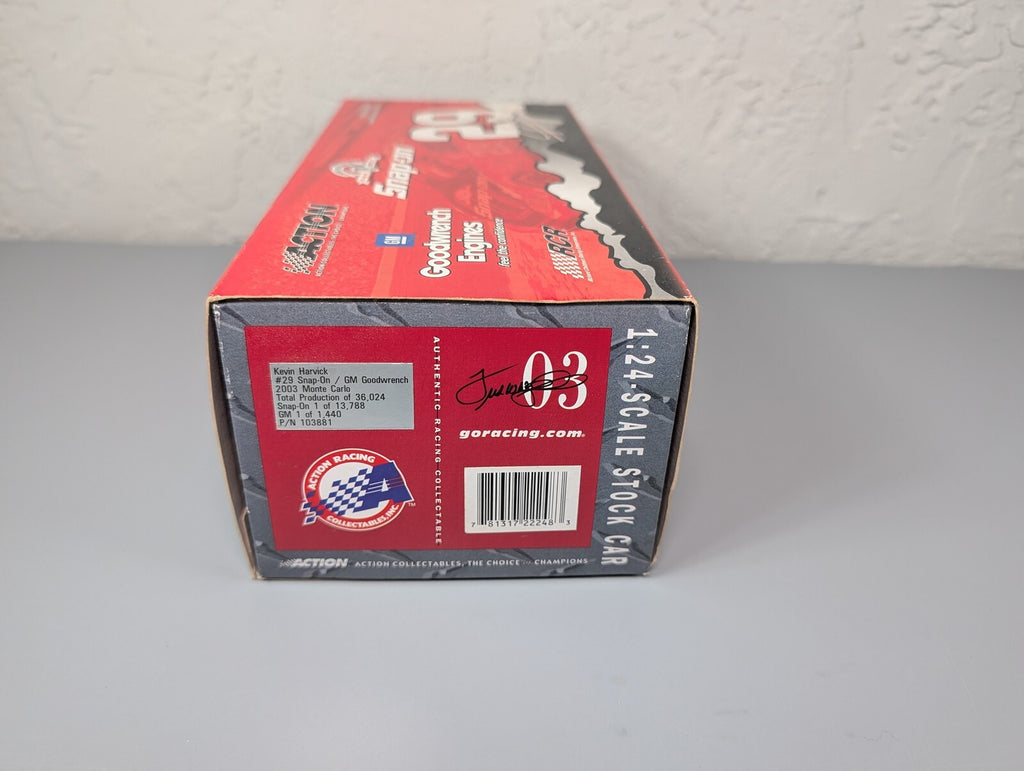 Kevin Harvick #29 Snap-on Goodwrench 2003 Monte Carlo Action 1:24 Diecast RCR