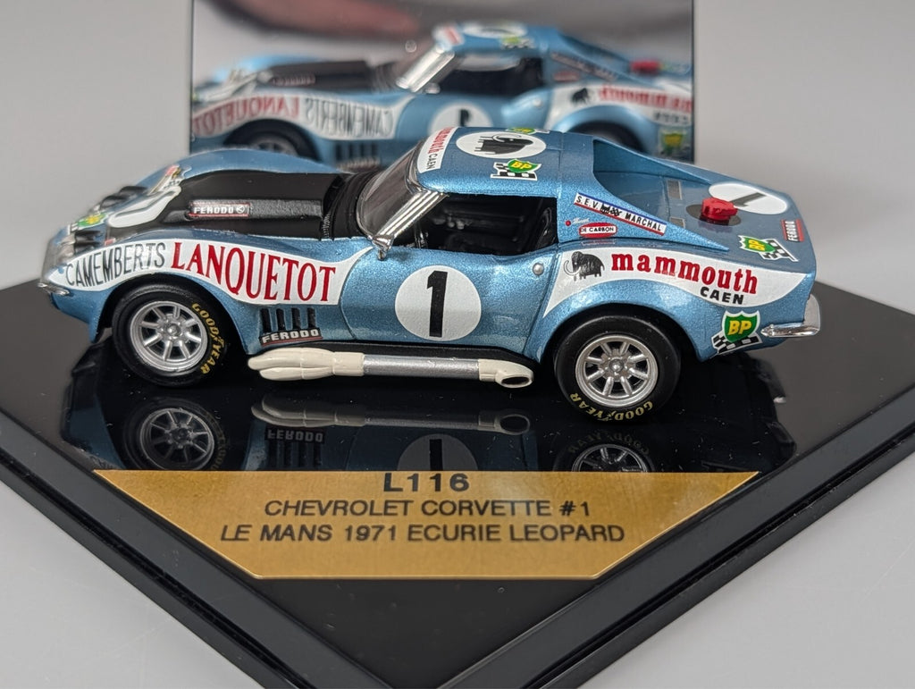 Vitesse L116 Corvette #1 Le Mans 1971 Ecurie Leopard Lanquetot 1:43 Diecast Case