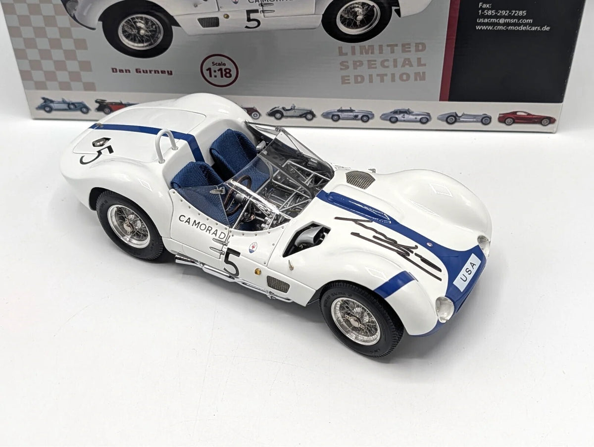 CMC 1:18 Maserati Tipo 61 Birdcage 1960 Dan Gurney Signed Ltd Ed 600 M-062 Boxed