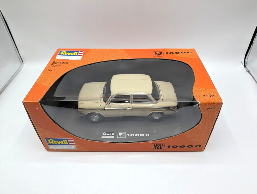 Revell Metal NSU 1000C 1:18 Diecast 08412 Beige Audi Licensed Opened Box Mint