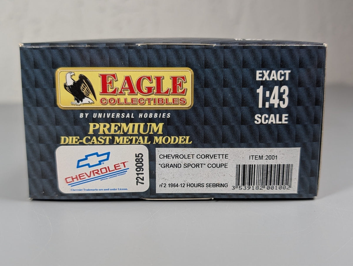 Eagle Collectibles 1964 Corvette Grand Sport Coupe #2 Sebring 1:43 Diecast