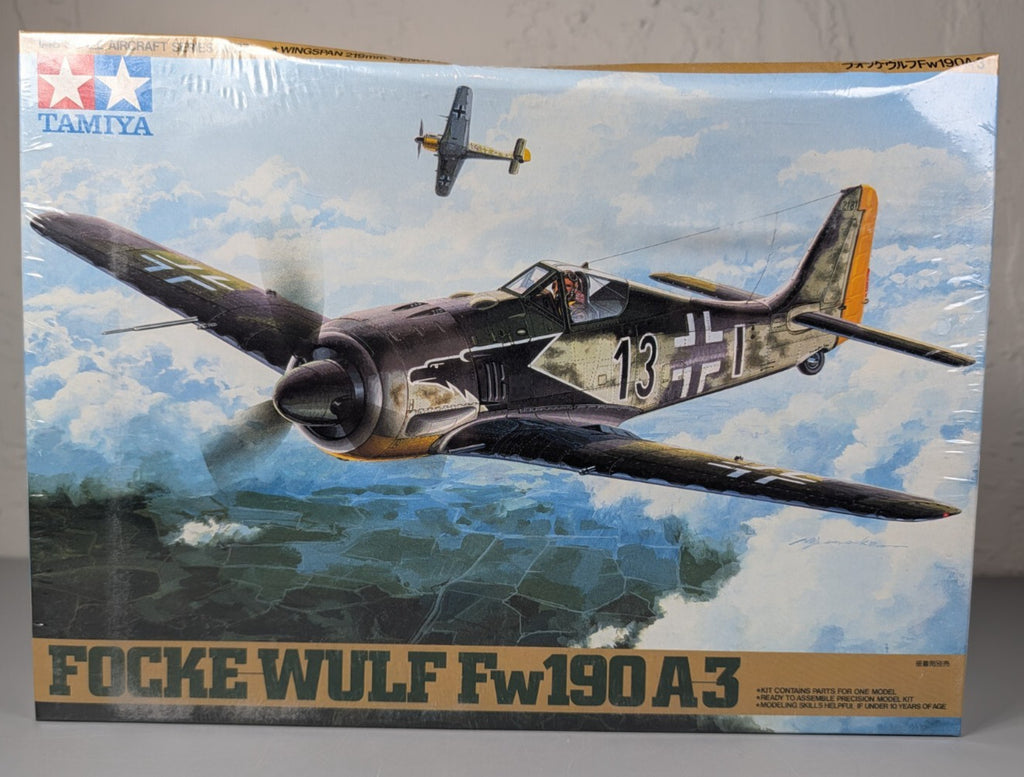 Tamiya 1:48 Focke Wulf Fw190 A-3 Model Kit No. 37 SEALED German WWII Luftwaffe