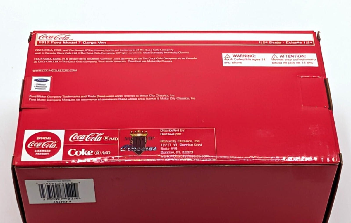 Motor City Classics 1/24 Coca-Cola 1917 Ford Model T Cargo Van Diecast 424197