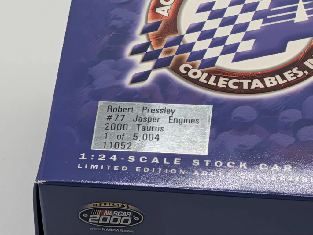Robert Pressley #77 2000 Jasper Engines Ford Taurus 1:24 Diecast Team Caliber