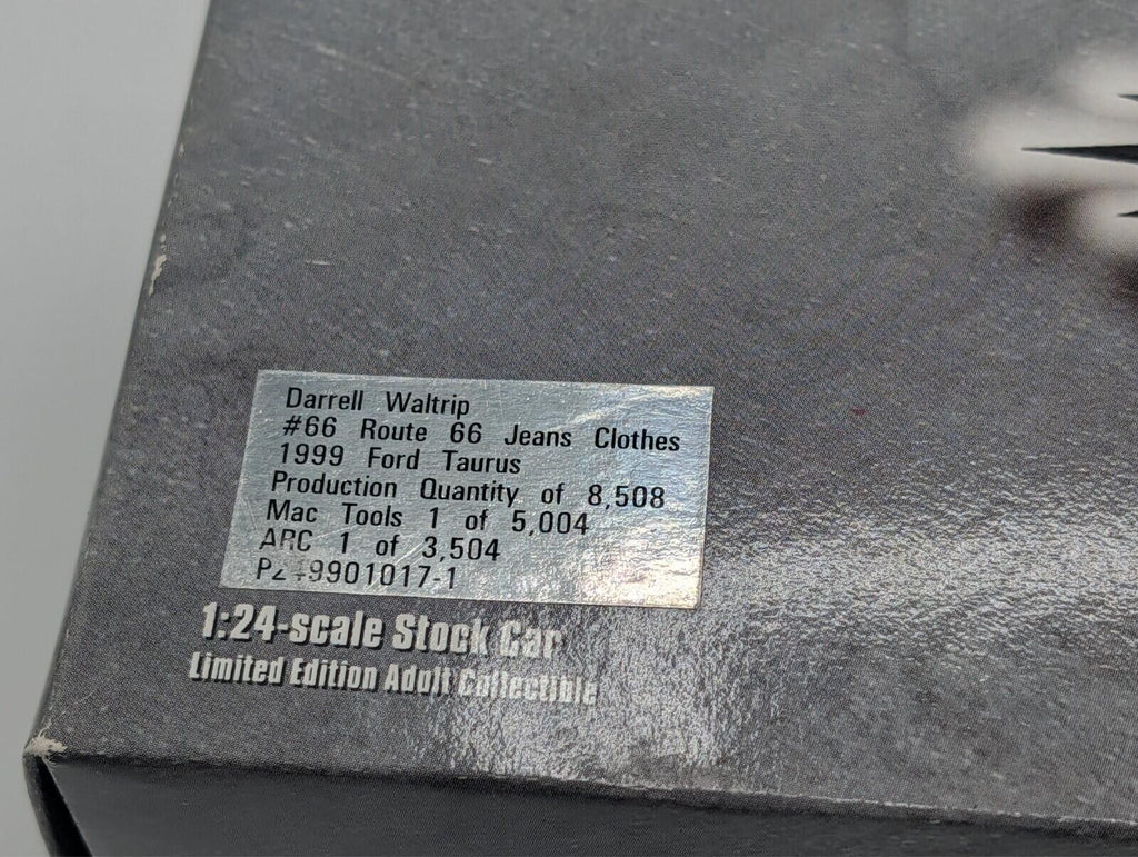 Action Darrell Waltrip #66 Route 66 Jeans Clothes 1999 Ford Taurus 1/24 Diecast