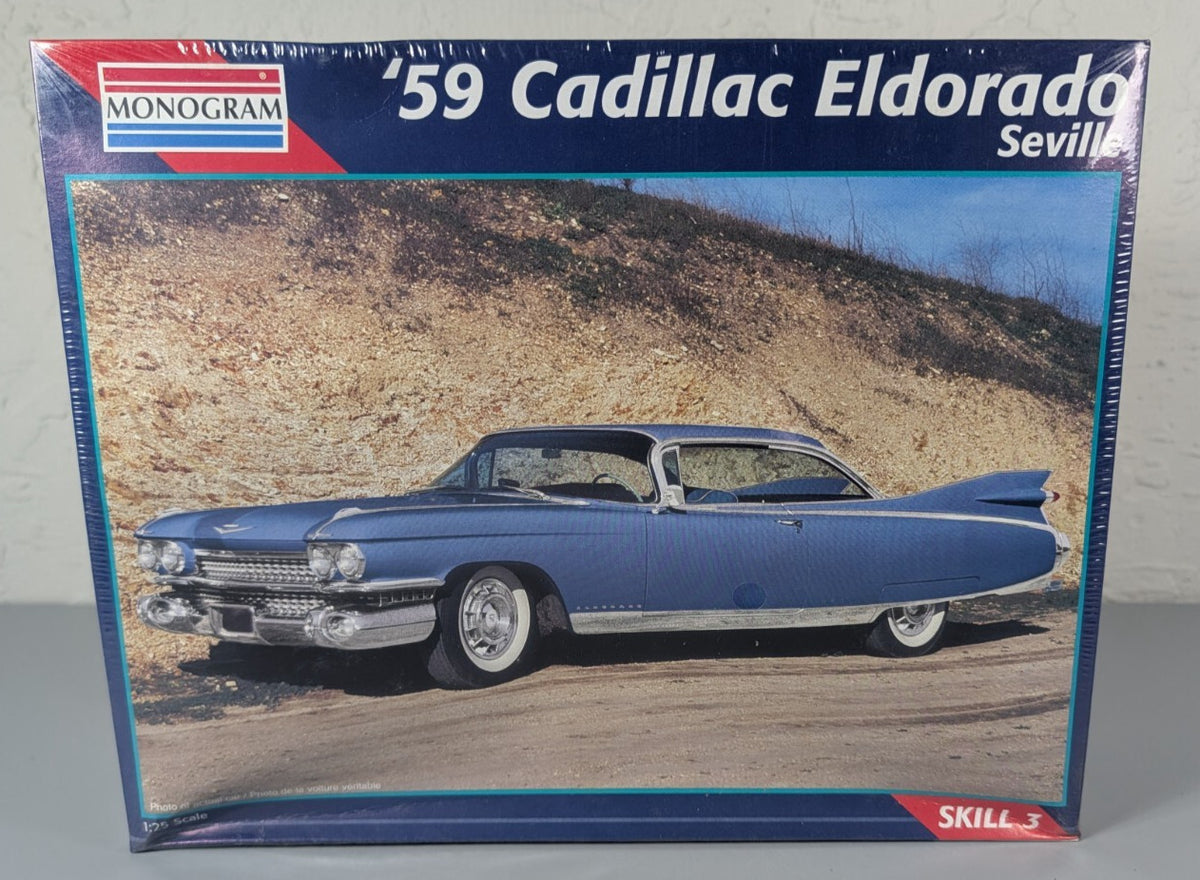 Monogram 2463 1959 Cadillac Eldorado Seville Blue 1/25 Model Kit Factory Sealed