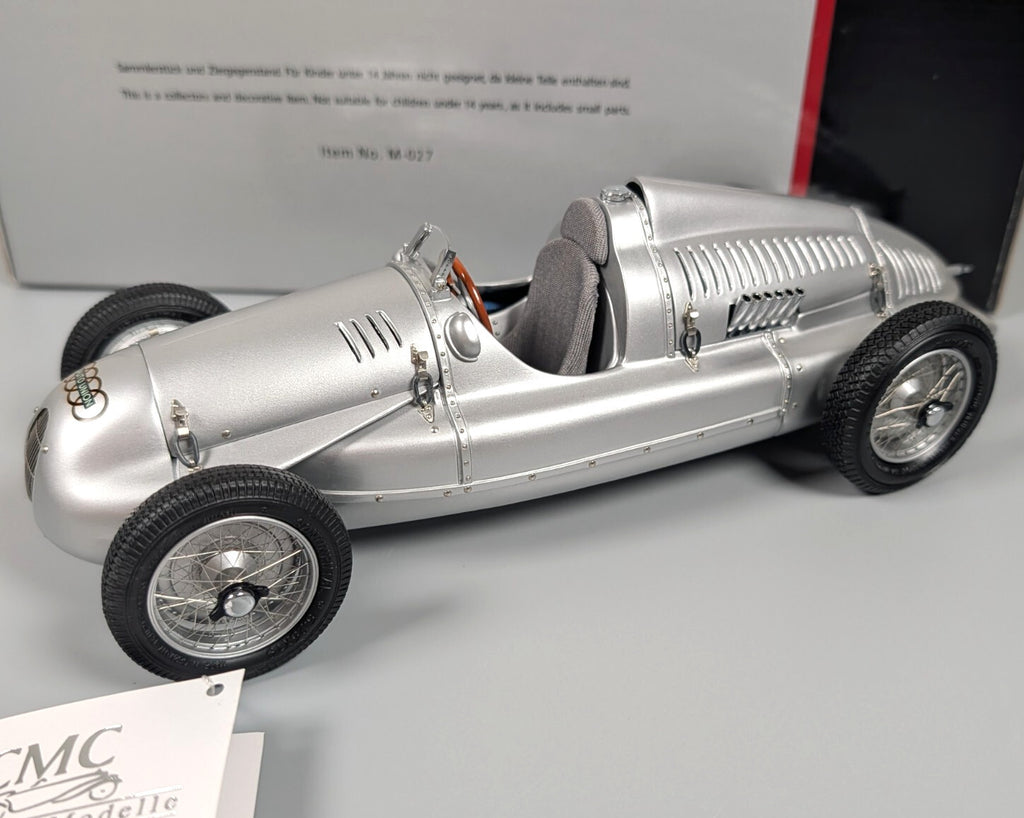 CMC 1:18 Auto Union Type D 1938-1939 Silver Arrow Diecast M-027 #14614 Mint