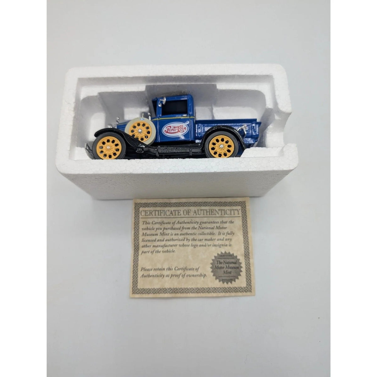 National Motor Museum Mint 1931 Ford Model A Pepsi Truck 1:32 Diecast W/ COA