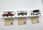 Lot of 3 National Motor Museum Mint Diecast Cars 1:32 Scale w/ COA Certificates