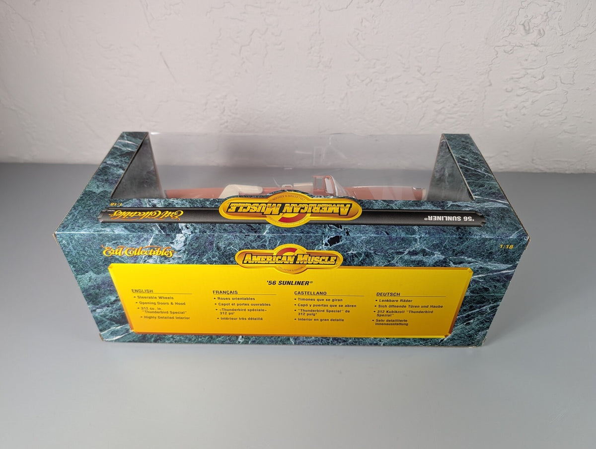 Ertl American Muscle 1956 Ford Fairlane Sunliner Convertible 1:18 Diecast NIB