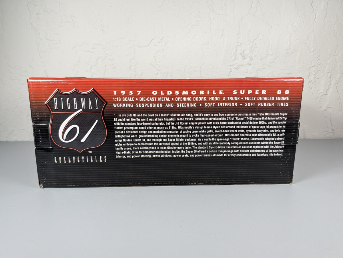 Highway 61 1957 Oldsmobile Super 88 1:18 Diecast Rose/Cream #50446 NIB