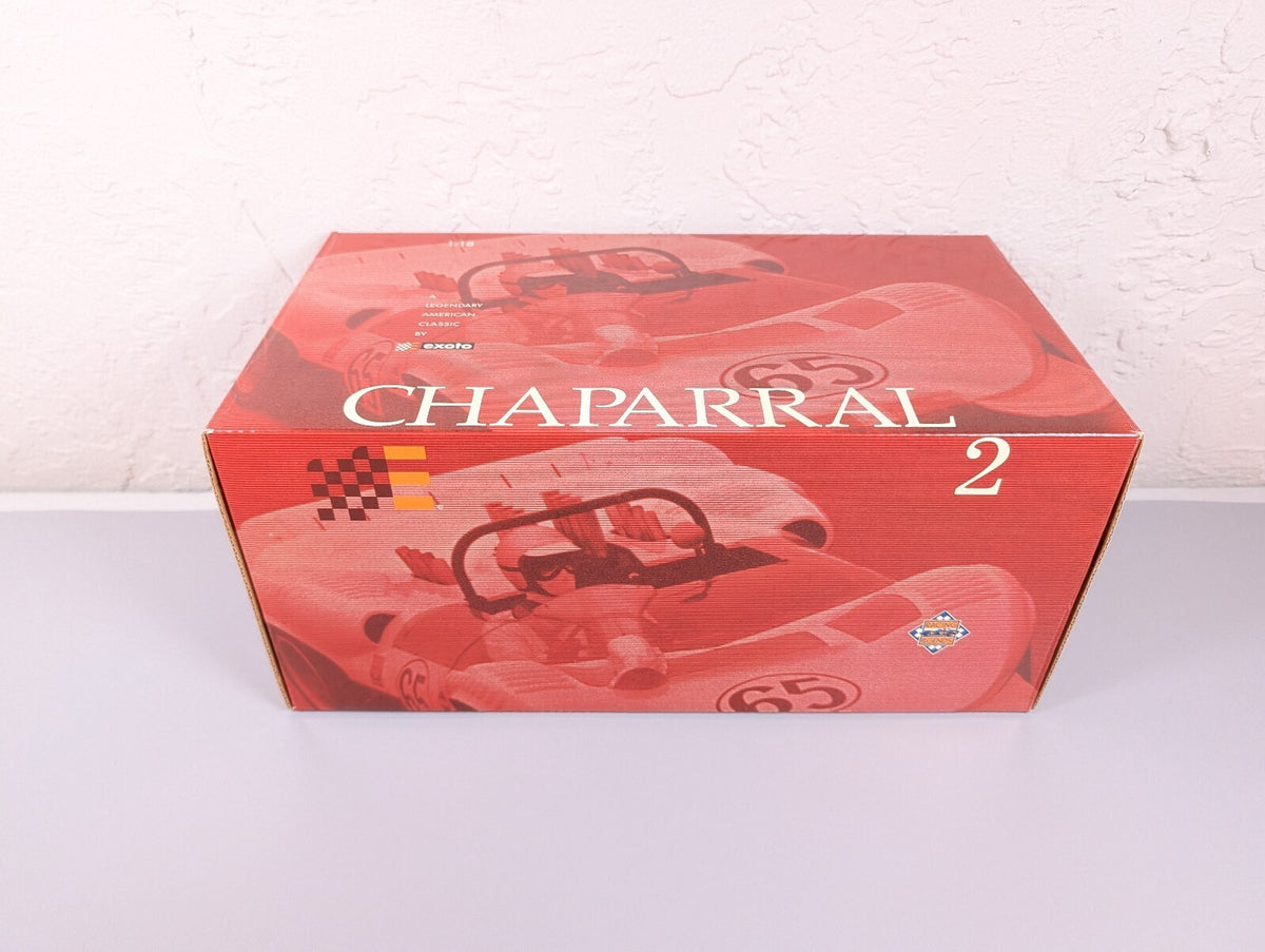 Exoto 1:18 Chaparral 2 #66 1965 Bridgehampton Hap Sharp Shark Fin Diecast NM