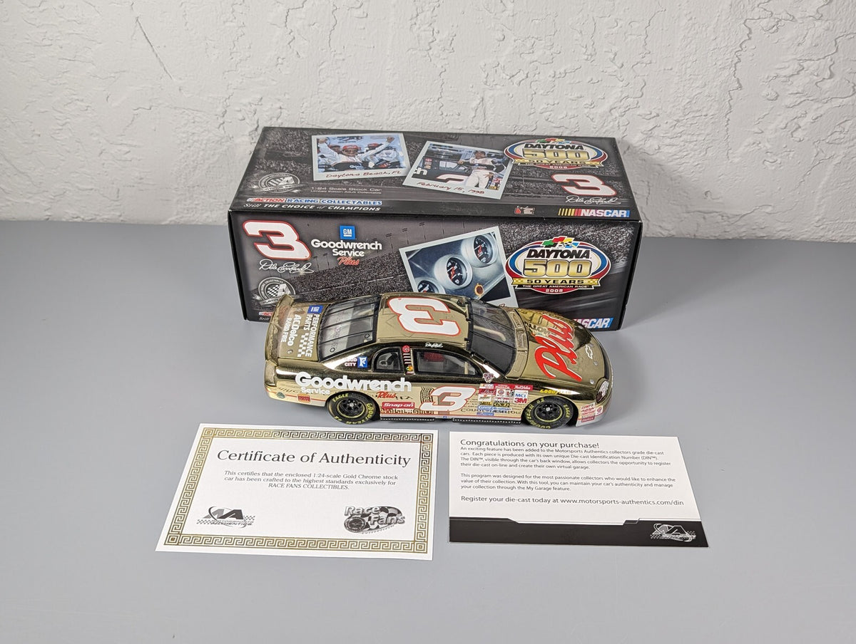 Dale Earnhardt #3 Goodwrench 1998 Daytona 500 Win Gold Chrome 1:24 DIN 4560/5004