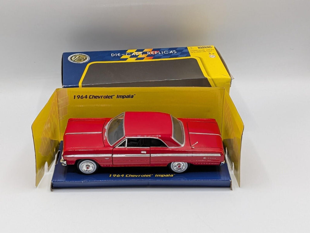 1964 Chevrolet Impala Red 1:24 Diecast Model Car Motor Max 73200 New In Box