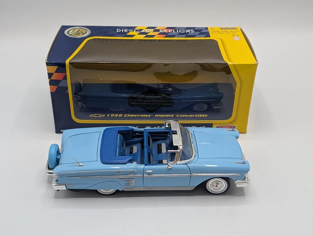 Motor Max 1958 Chevrolet Impala Convertible Light Blue 1:24 Die-Cast 73200