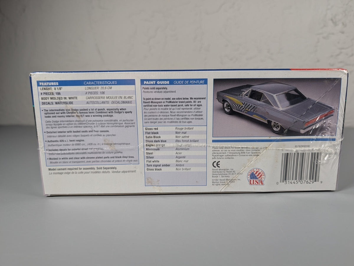 Revell Monogram 67 Dodge Coronet R/T Model Kit 7629 1/25 Scale Hemi Vintage