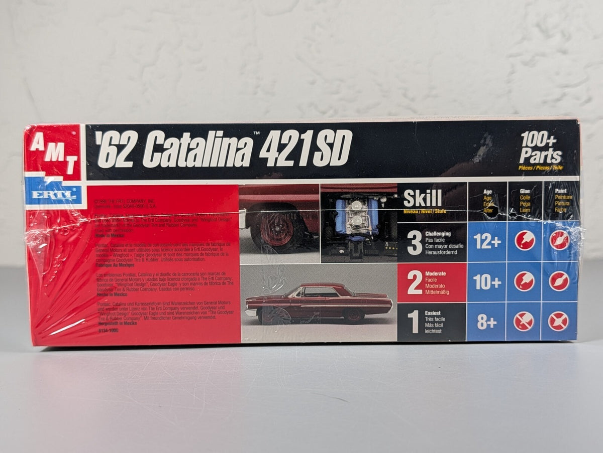 AMT ERTL 1962 Pontiac Catalina 421SD 1:25 Model Kit Sealed Unbuilt Vintage