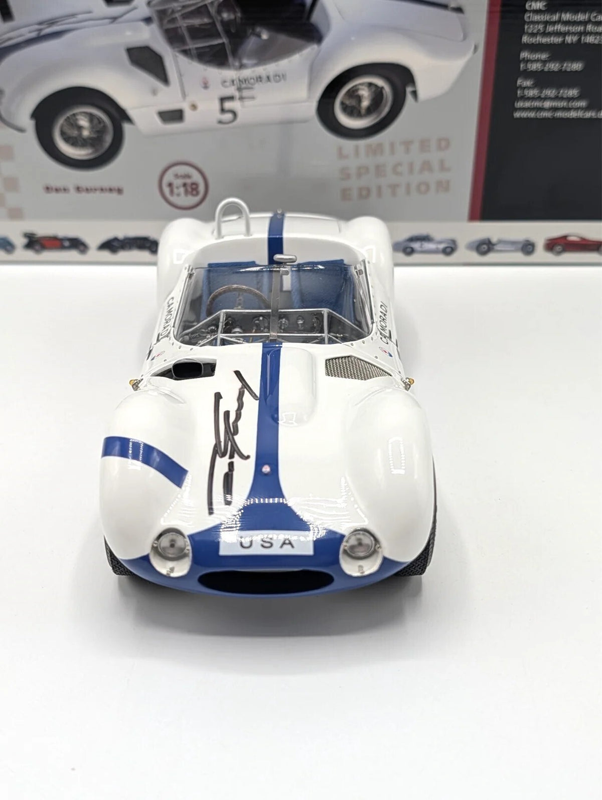 CMC 1:18 Maserati Tipo 61 Birdcage 1960 Dan Gurney Signed Ltd Ed 600 M-062 Boxed