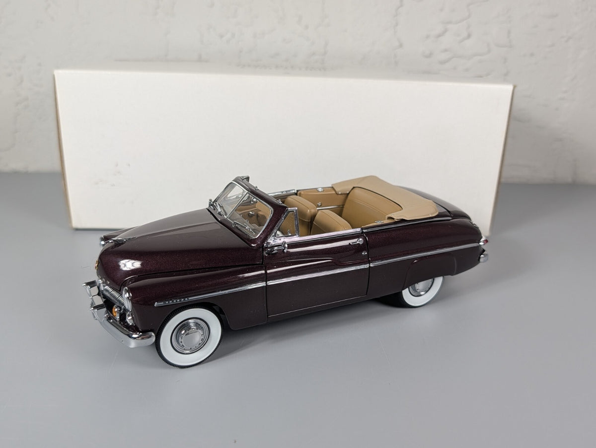 Danbury Mint 1949 Mercury Convertible 1:24 Diecast Maroon Limited Edition w/Box