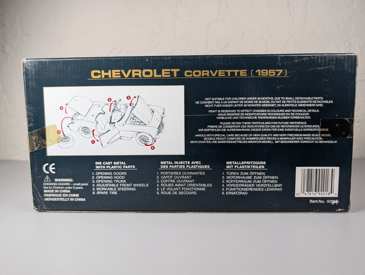 Road Tough Yat Ming 1957 Chevrolet Corvette 1:18 Diecast Bronze #92018 NIB