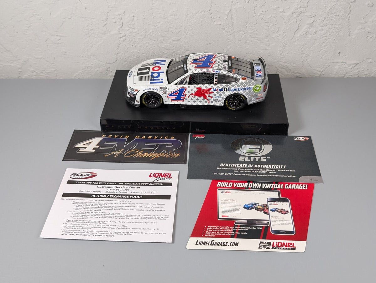 Kevin Harvick #4 Mobil 1 Car Care 2023 Mustang RCCA Elite 1:24 DIN 55/113