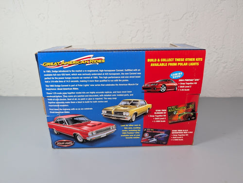 Polar Lights 1965 Dodge Coronet 500 Red 1:25 Snap Kit Great American Rides