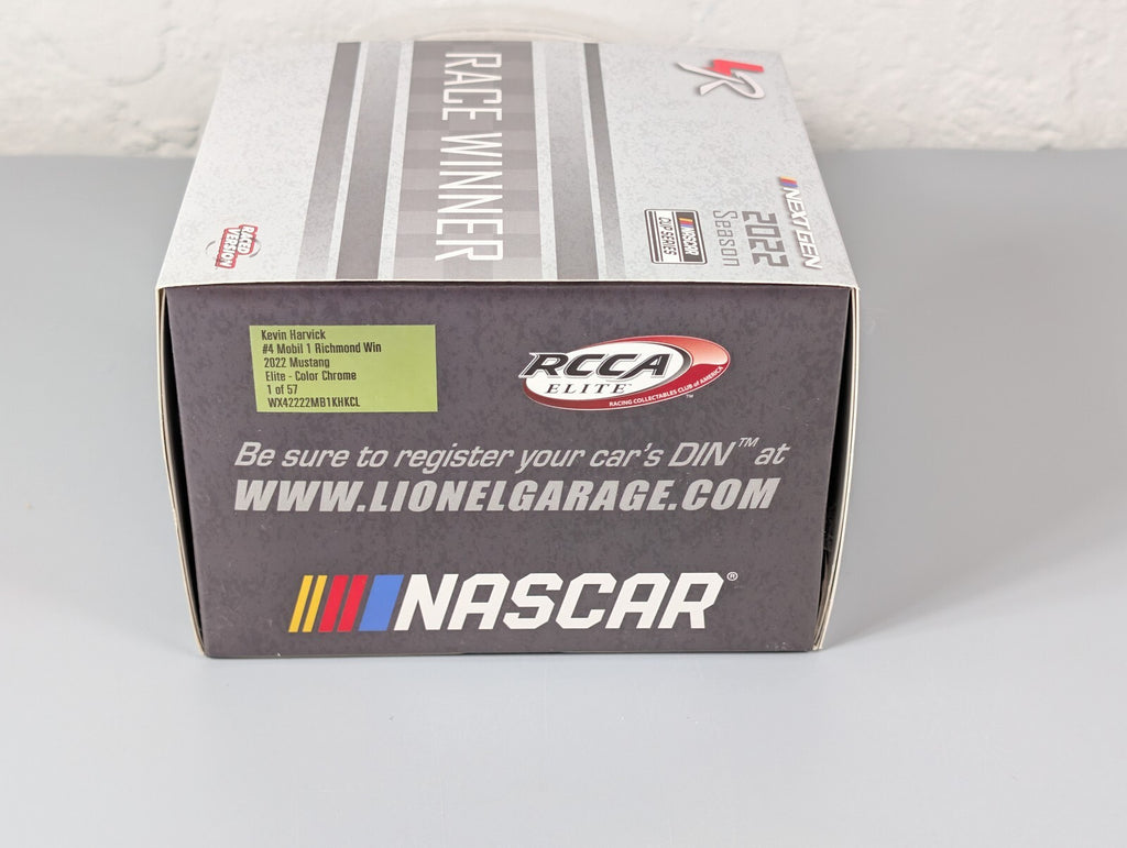 Kevin Harvick #4 Mobil 1 Richmond Win 2022 Mustang Elite Chrome 1:24 DIN 27/57