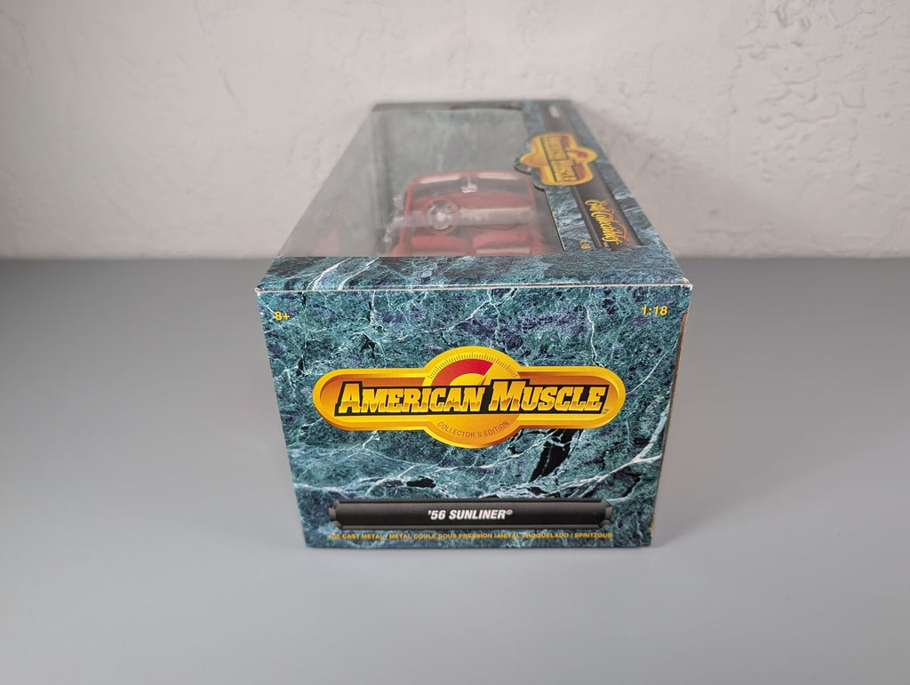 Ertl American Muscle 1956 Ford Fairlane Sunliner 1:18 Diecast Red Black NIB