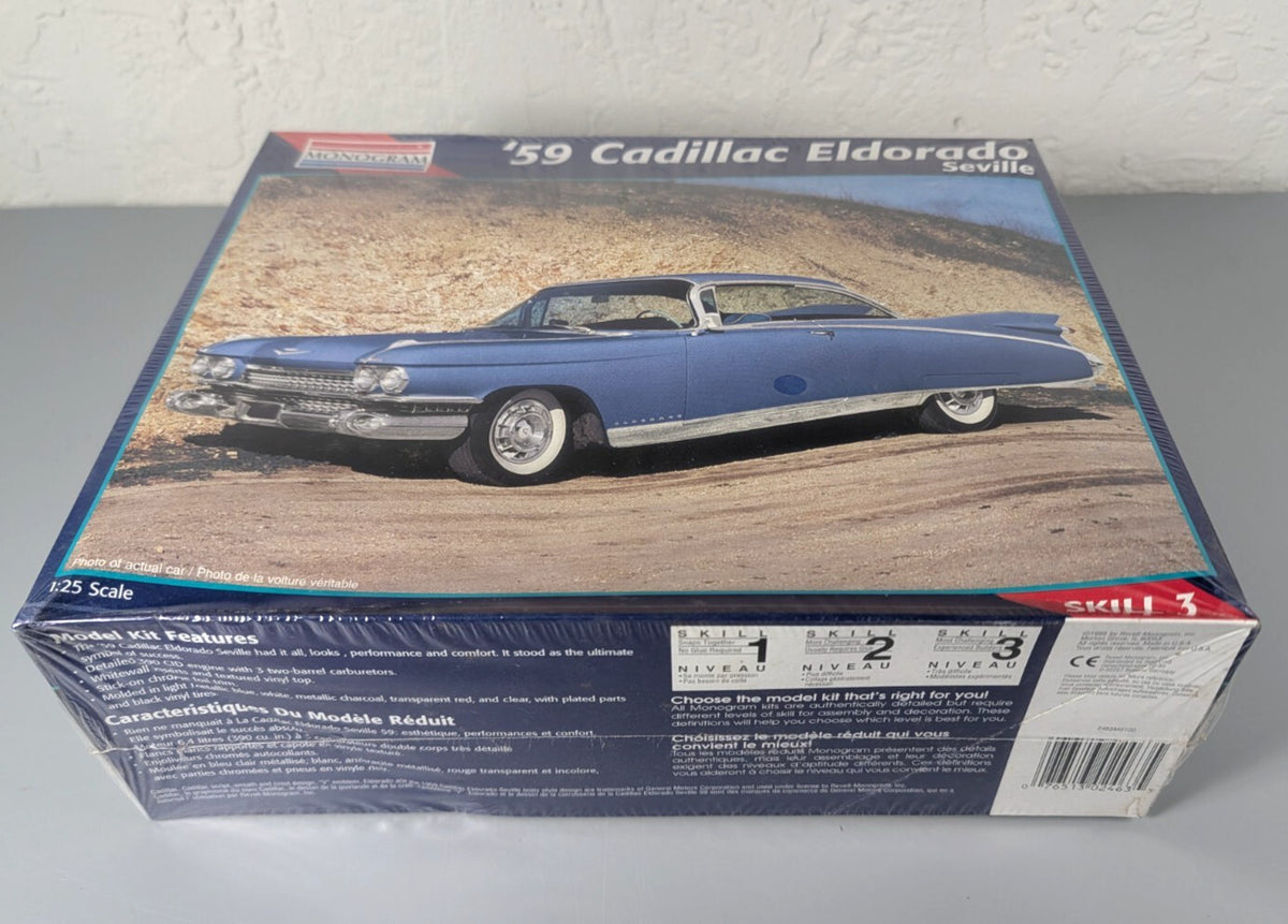Monogram 2463 1959 Cadillac Eldorado Seville Blue 1/25 Model Kit Factory Sealed