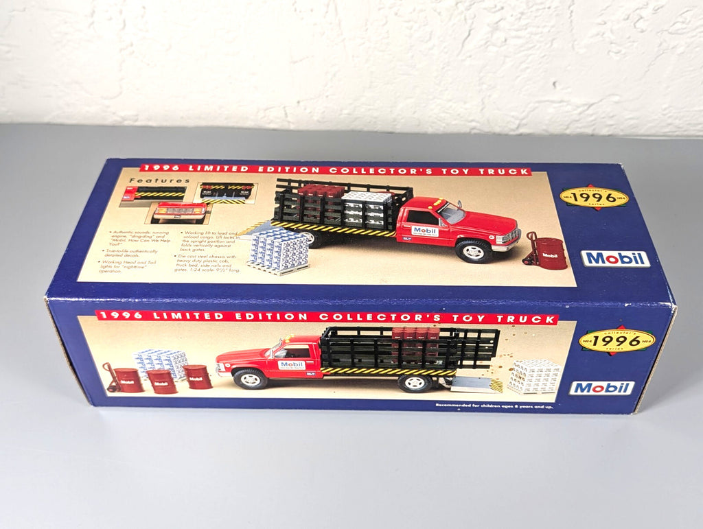 1996 Mobil Limited Edition Collector's Toy Truck #4 Stake Bed 1:24 Scale Boxed