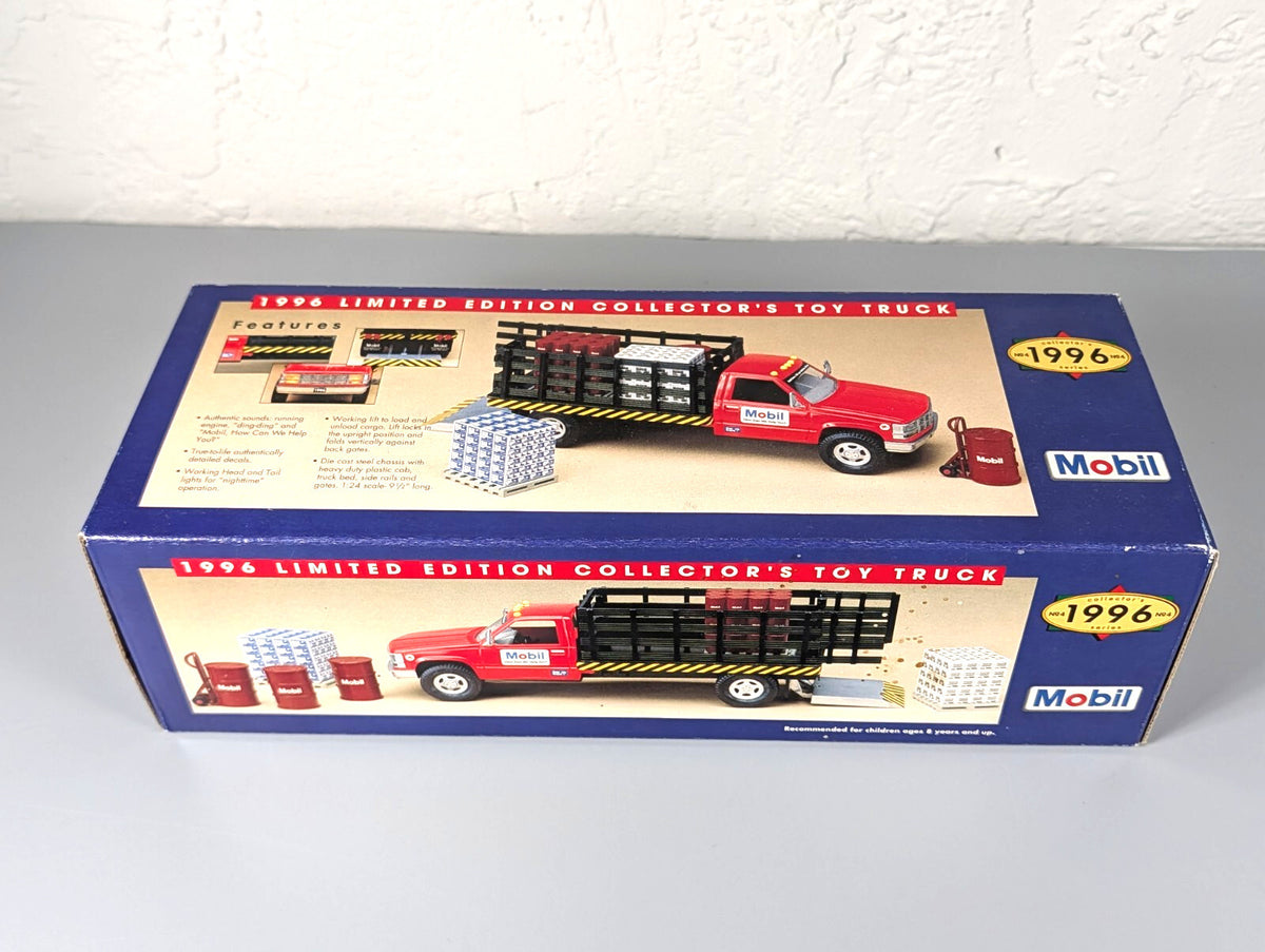 1996 Mobil Limited Edition Collector's Toy Truck #4 Stake Bed 1:24 Scale Boxed