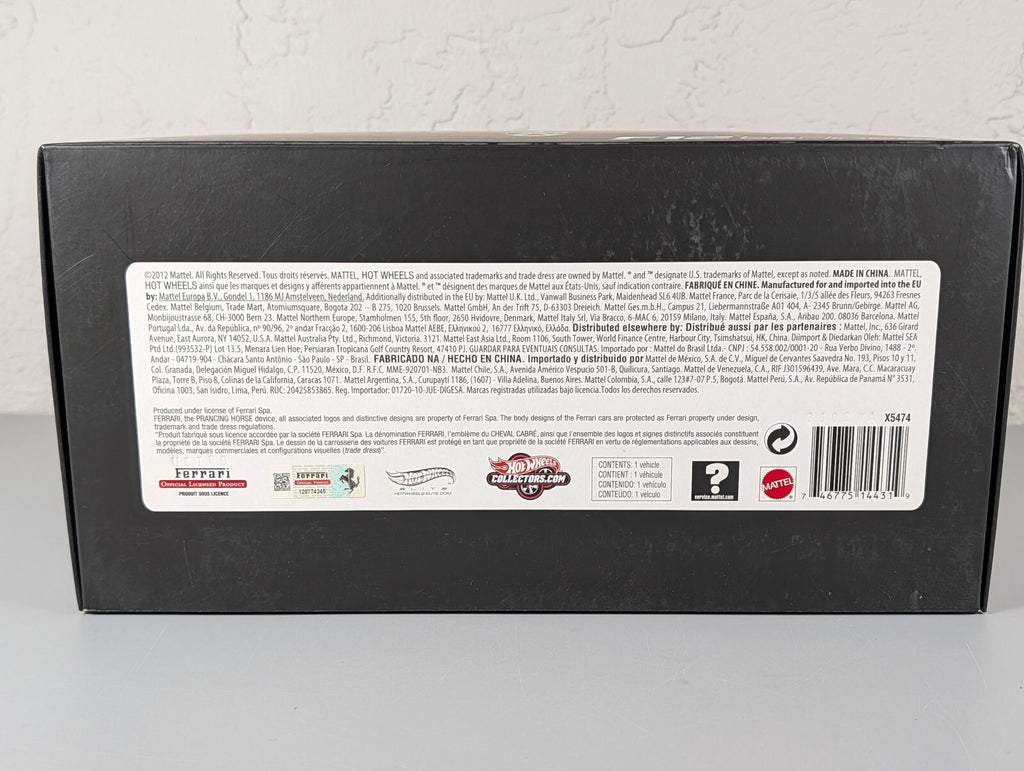 Hot Wheels Elite 1:18 Ferrari F12 Berlinetta Red X5474 Diecast Factory Sealed