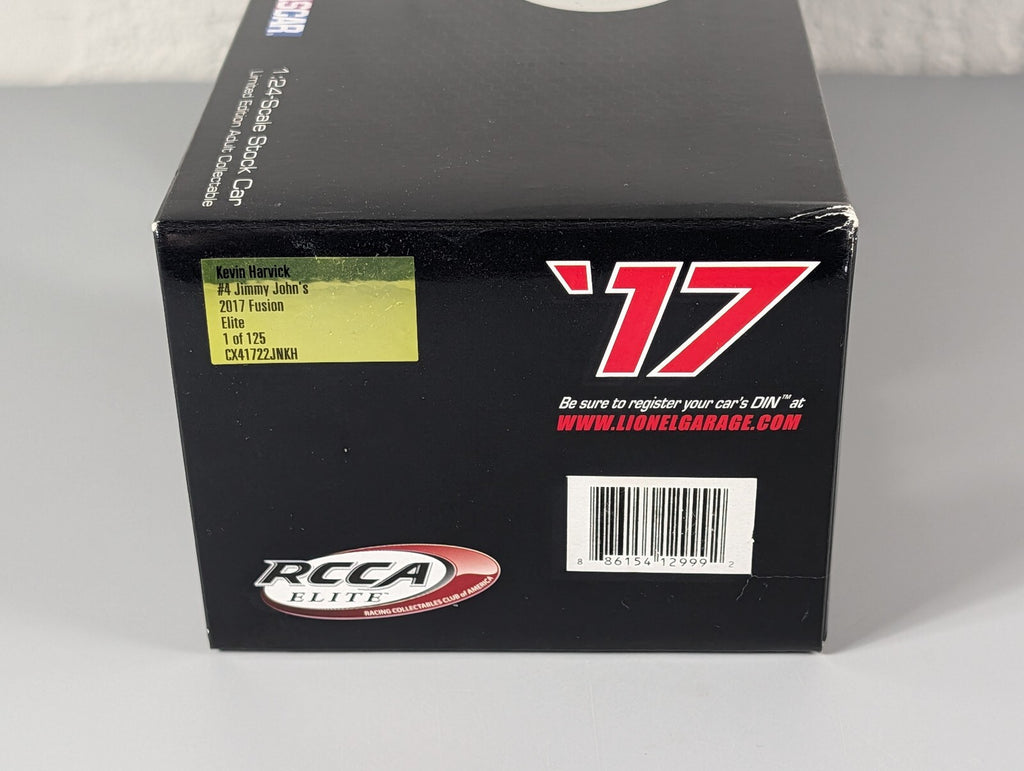 Kevin Harvick #4 Jimmy John's 2017 Ford Fusion RCCA Elite 1:24 DIN 19/125