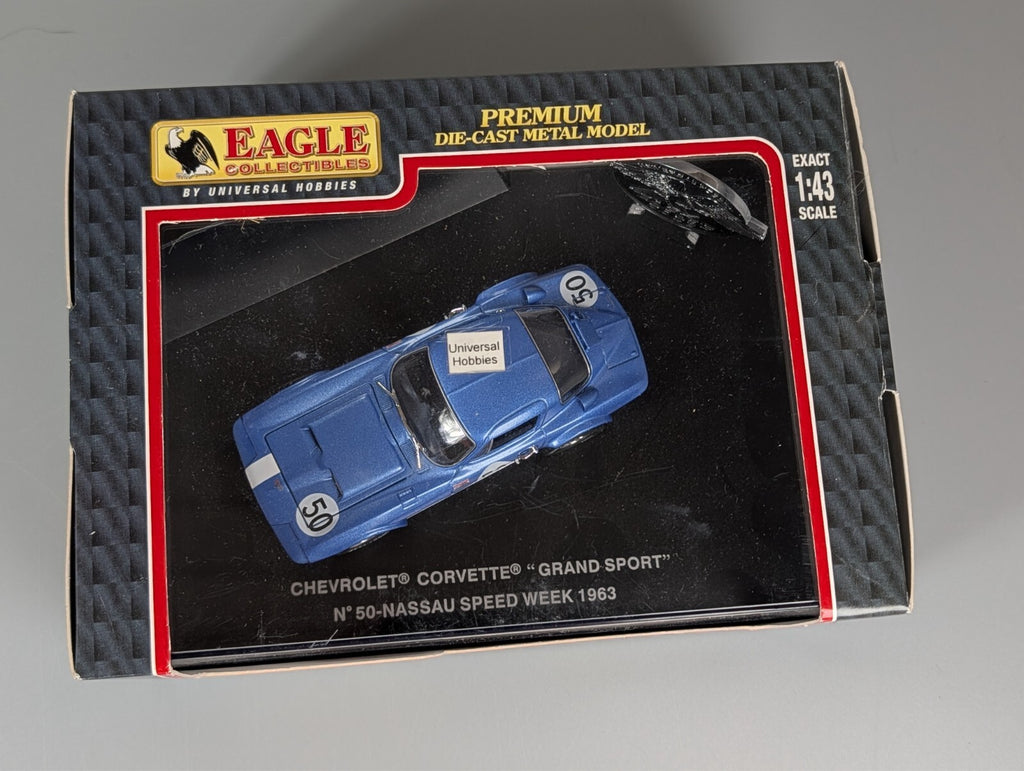 Eagle Collectibles Universal Hobbies 1963 Corvette Grand Sport #50 Nassau 1:43