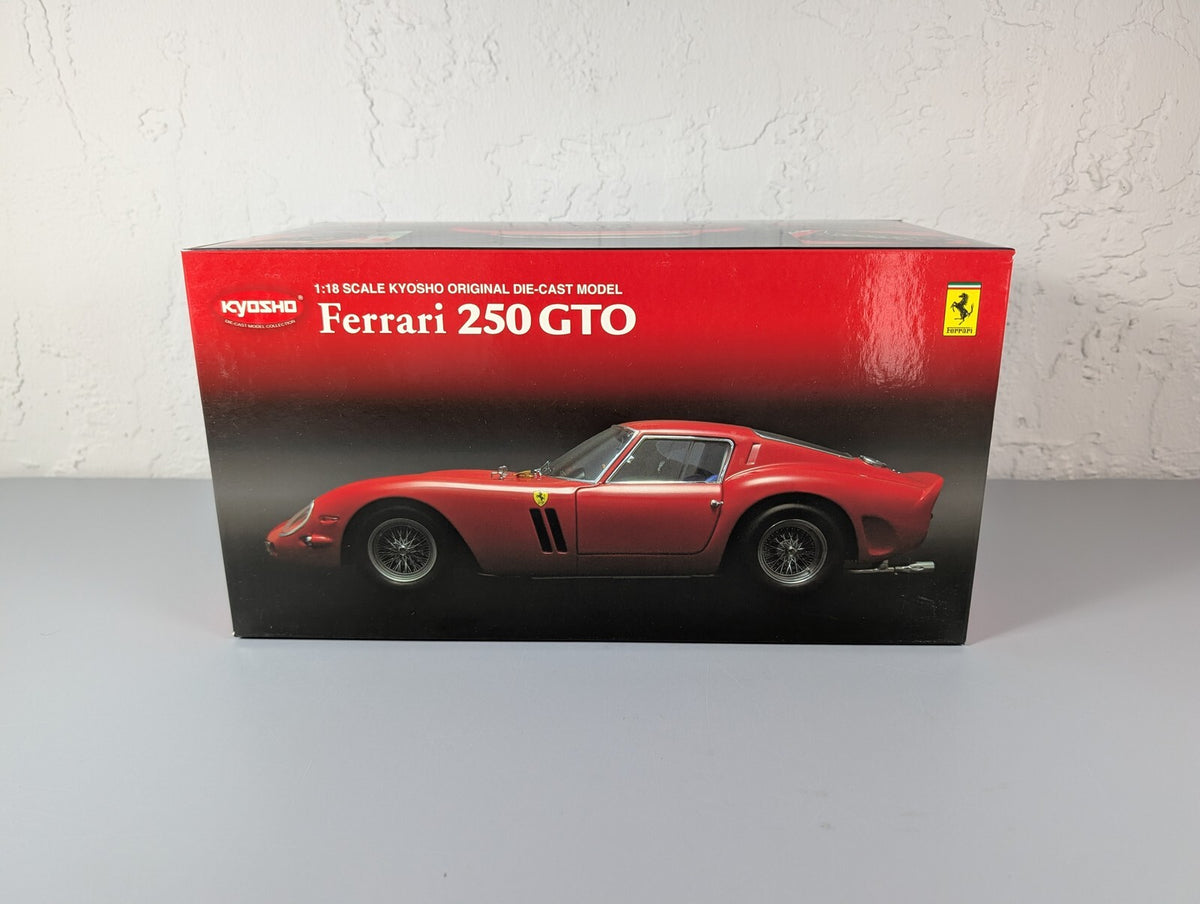 Kyosho 1:18 Ferrari 250 GTO Red 08431R Diecast Car Opening Doors Hood w/ Box