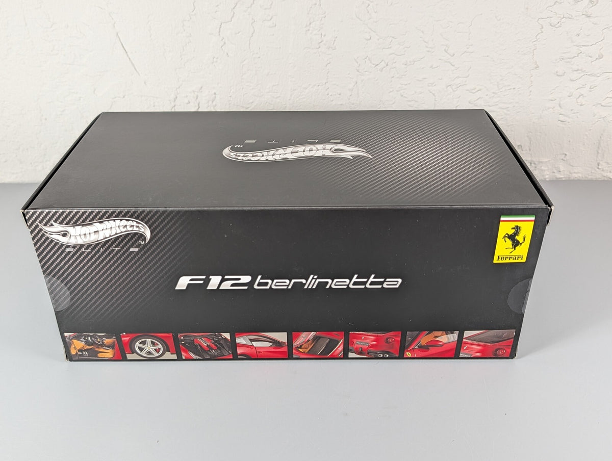 Hot Wheels Elite 1:18 Ferrari F12 Berlinetta Red X5474 Diecast Factory Sealed