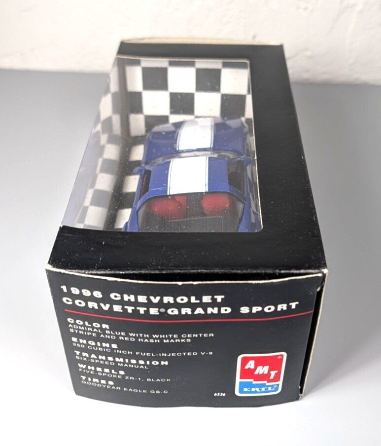 Ertl 1:25 1996 Chevrolet Corvette Grand Sport Plastic Admiral Blue #6536 Box