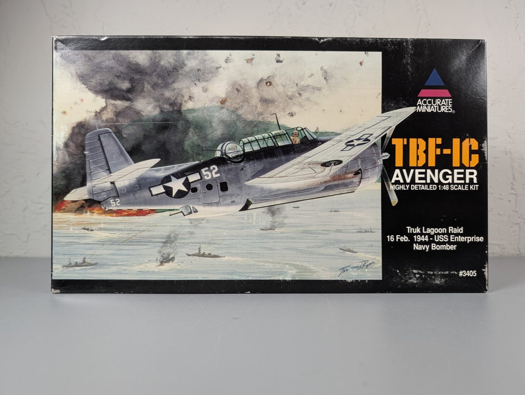 Accurate Miniatures TBF-1C Avenger 1:48 Model Kit #3405 Truk Lagoon Sealed